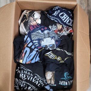 Country Music Shirt Lot Mystery Box -Misc Sizes 10Pc Lot -Misc Artist, B…